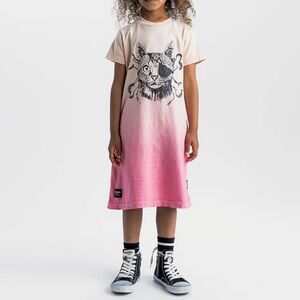 NUNUNU Pink Ombre Captain Cat Dress